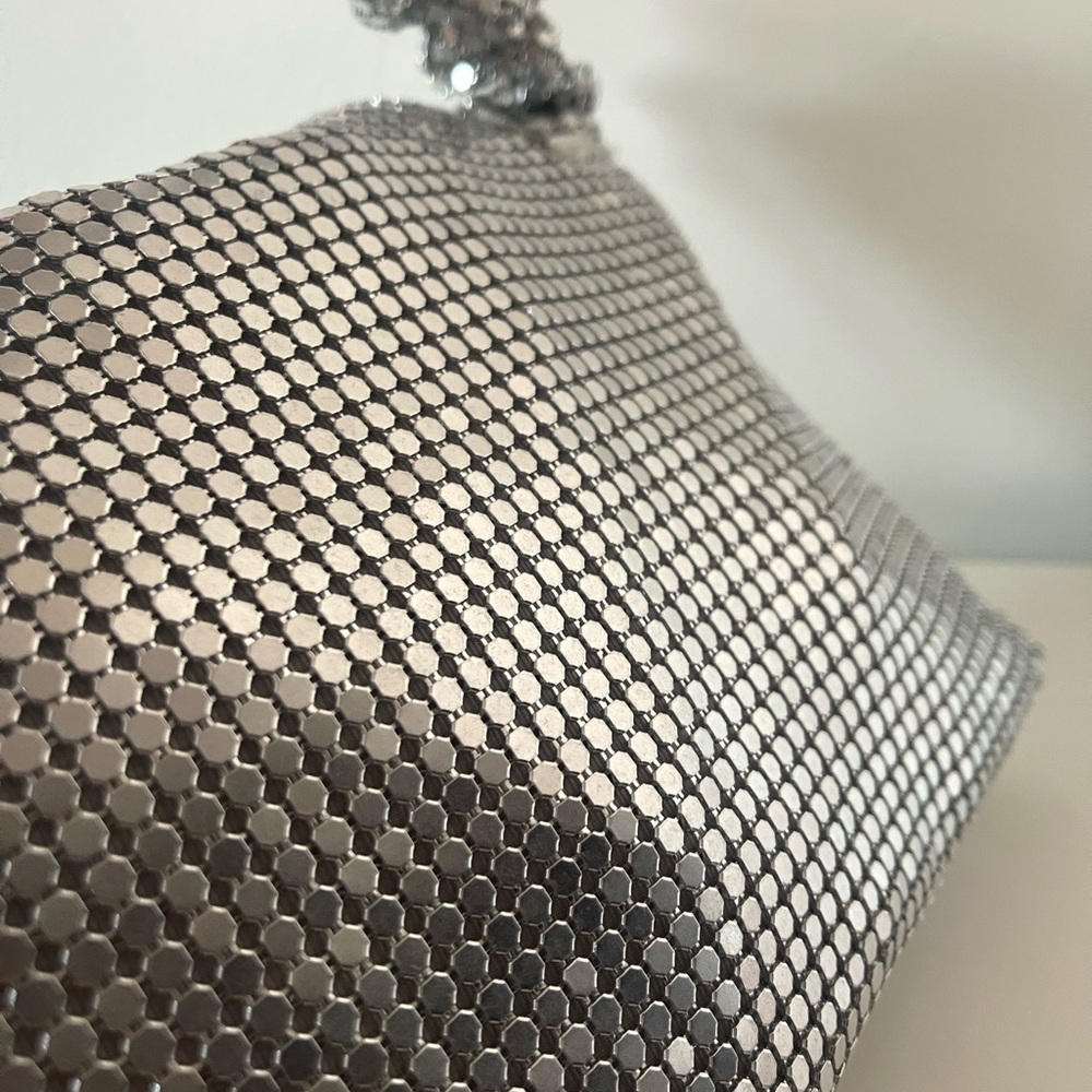 Silver Metallic Mesh Shoulder Bag/ Purse - Picture 5 of 17